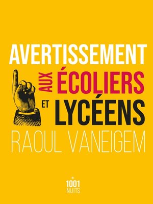 cover image of Avertissement aux écoliers et lycéens